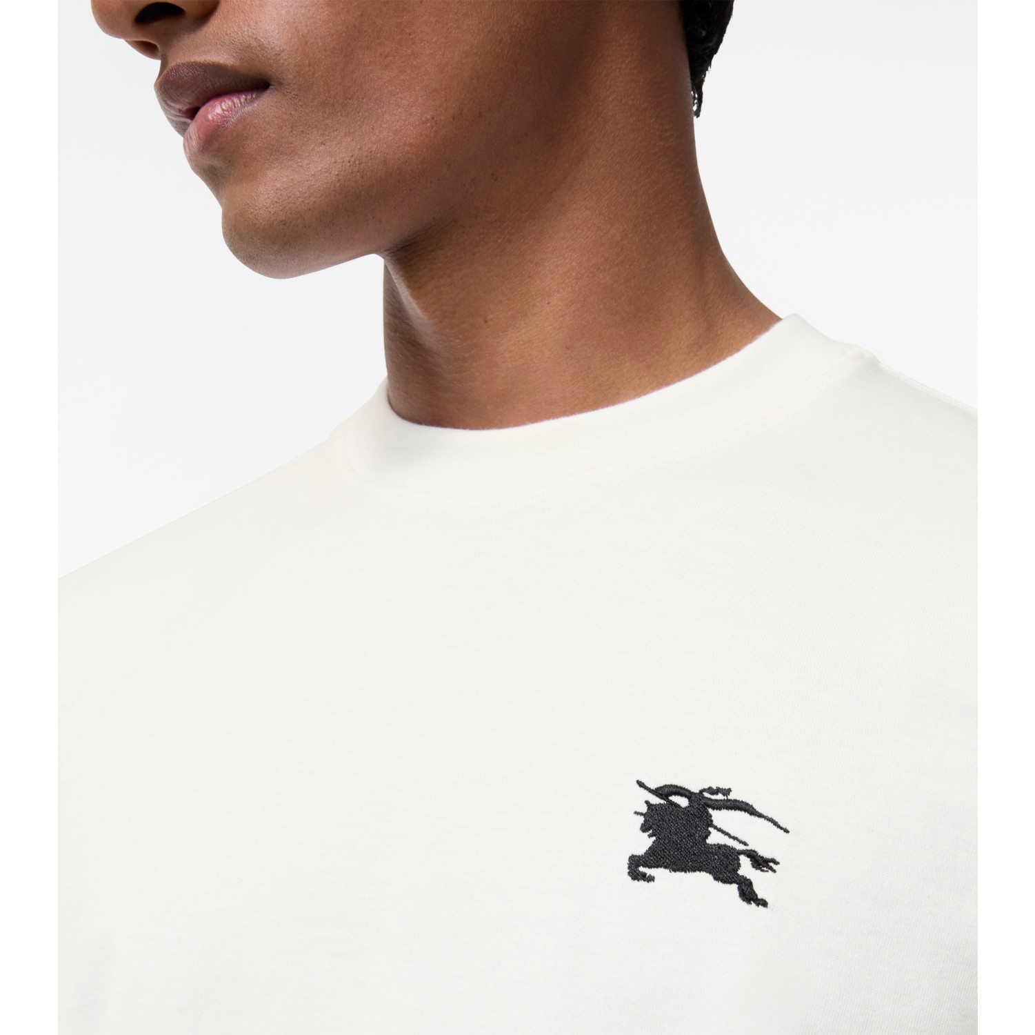 Knight Cotton T-shirt in Chalk white - Men | Burberry® Official