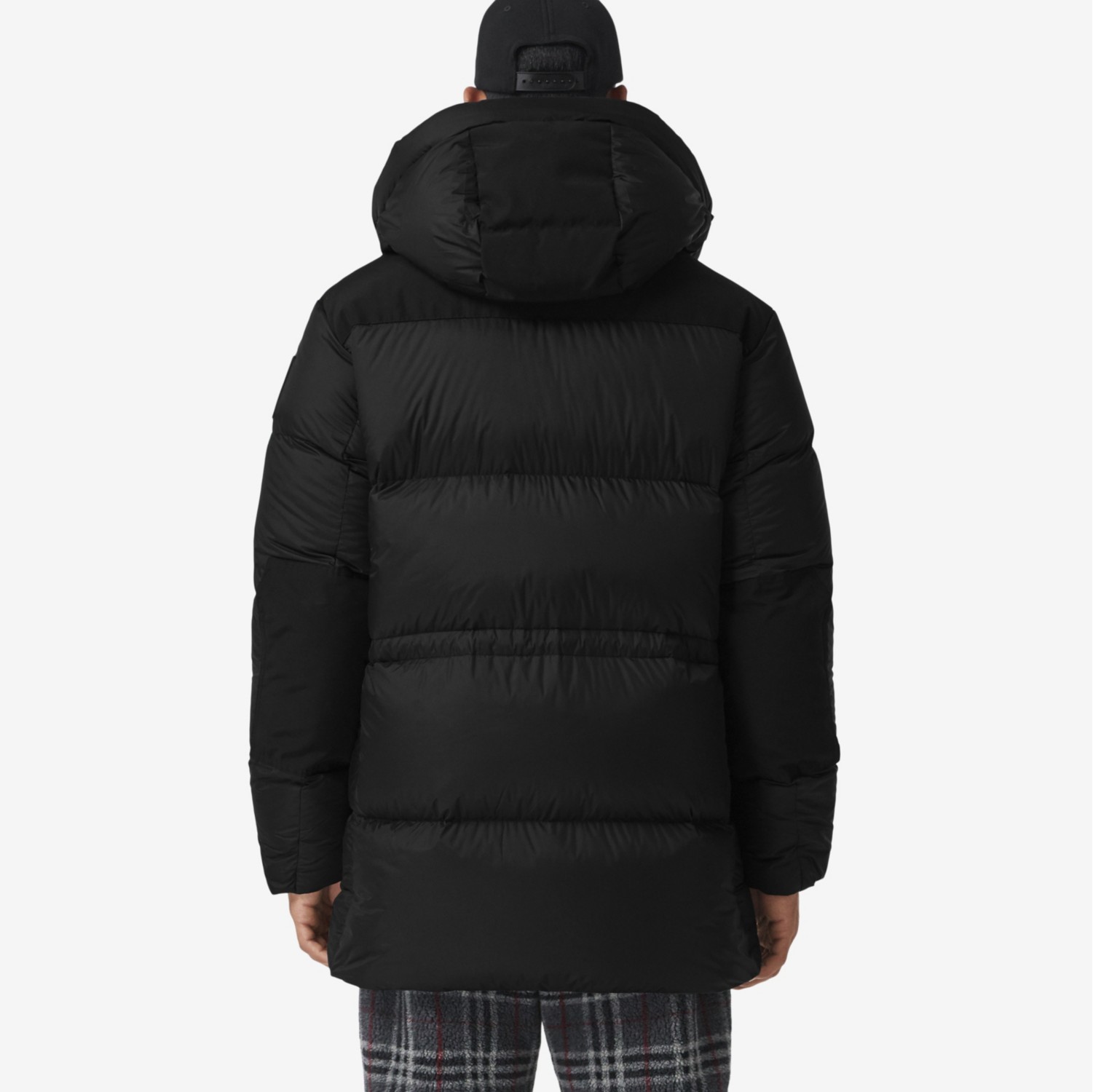 Burberry Black Down Nylon Puffer Jacket - Backpack with logo