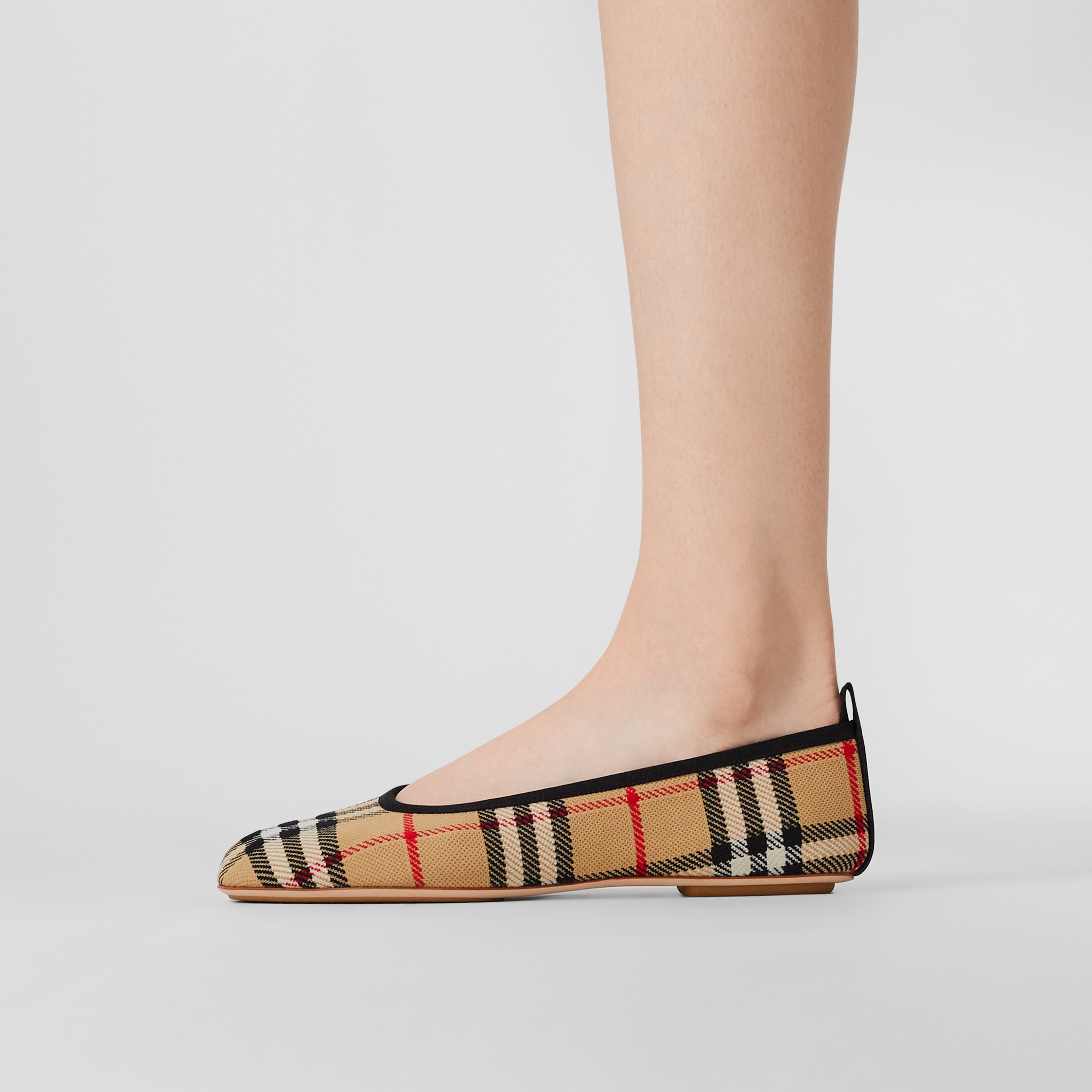 Vintage Check Ballerinas in Archive Beige - Women | Burberry® Official - 3