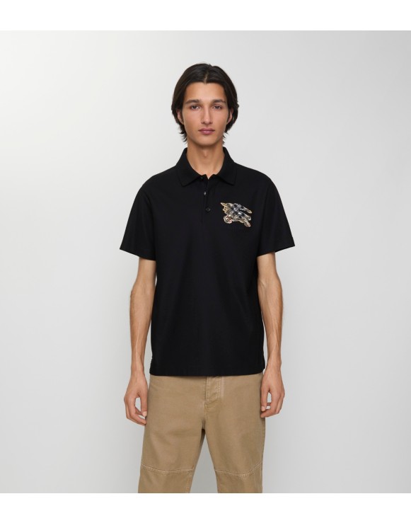 バーバリー 現行タグ テープロゴ ポロシャツ L相当 オーバーサイズ メンズ デザイナー Tシャツ | Burberry® 公式サイト