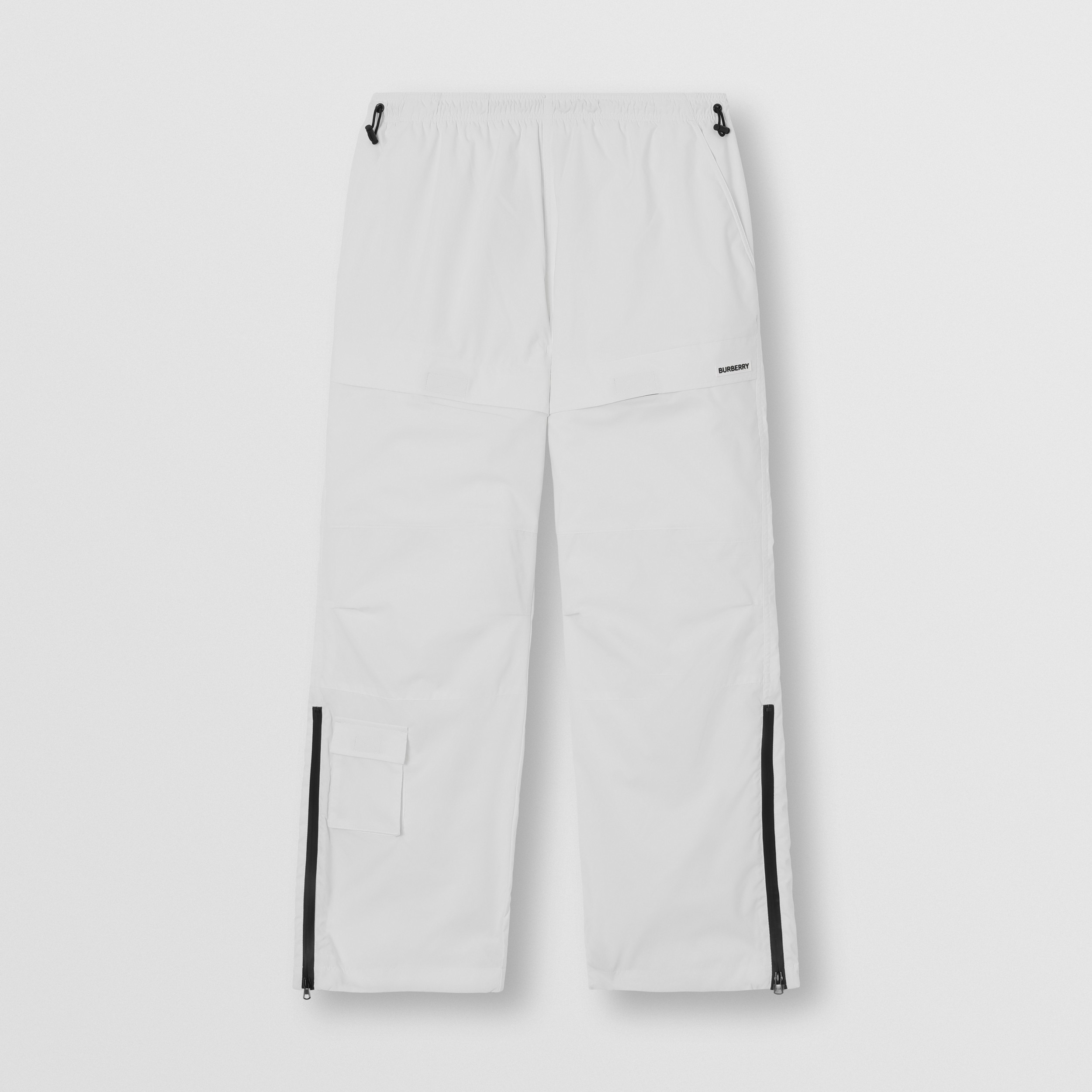 Logo Detail Cargo Trousers in White - Men | Burberry® Official - 4