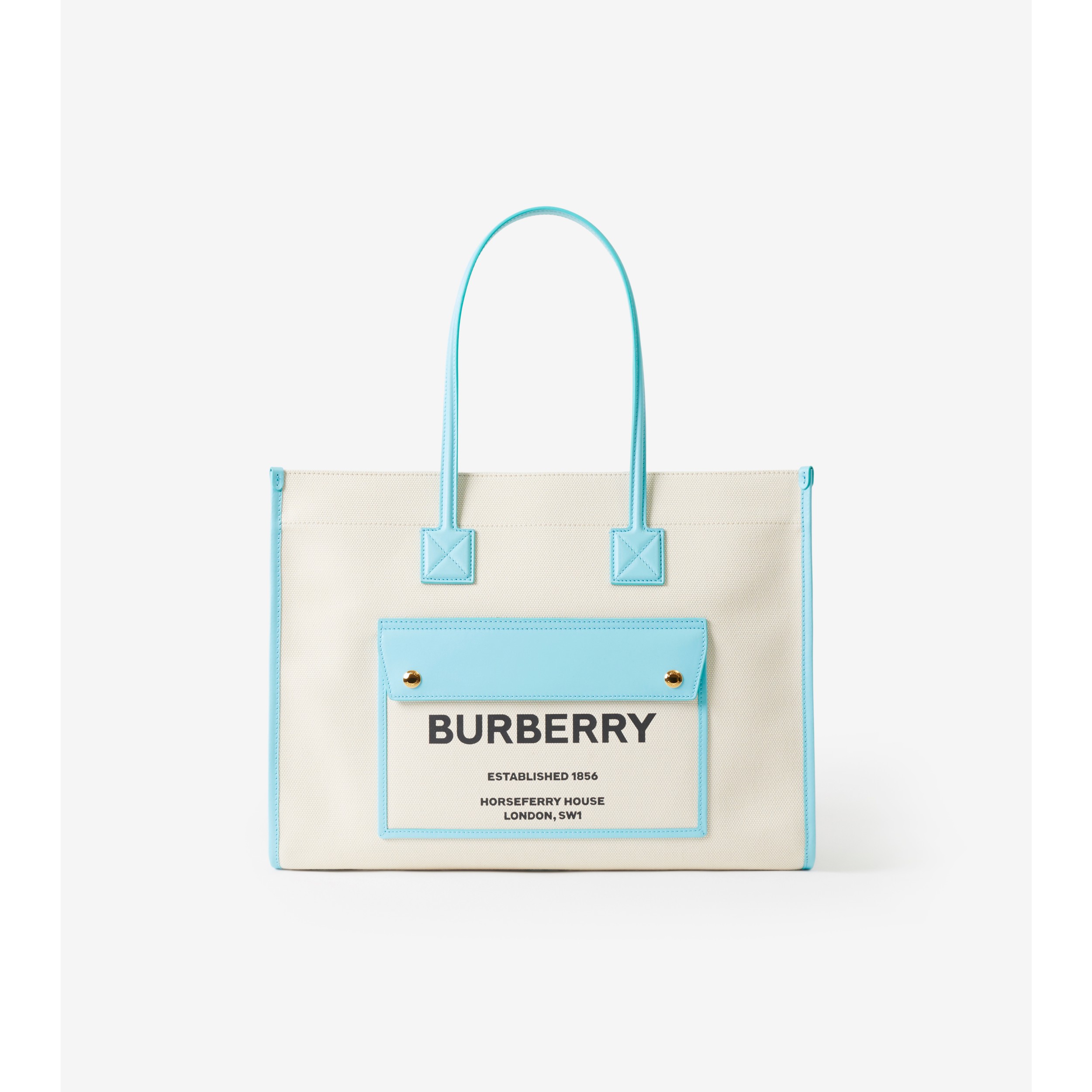 Burberry Medium Heritage Tote Bag in Natural