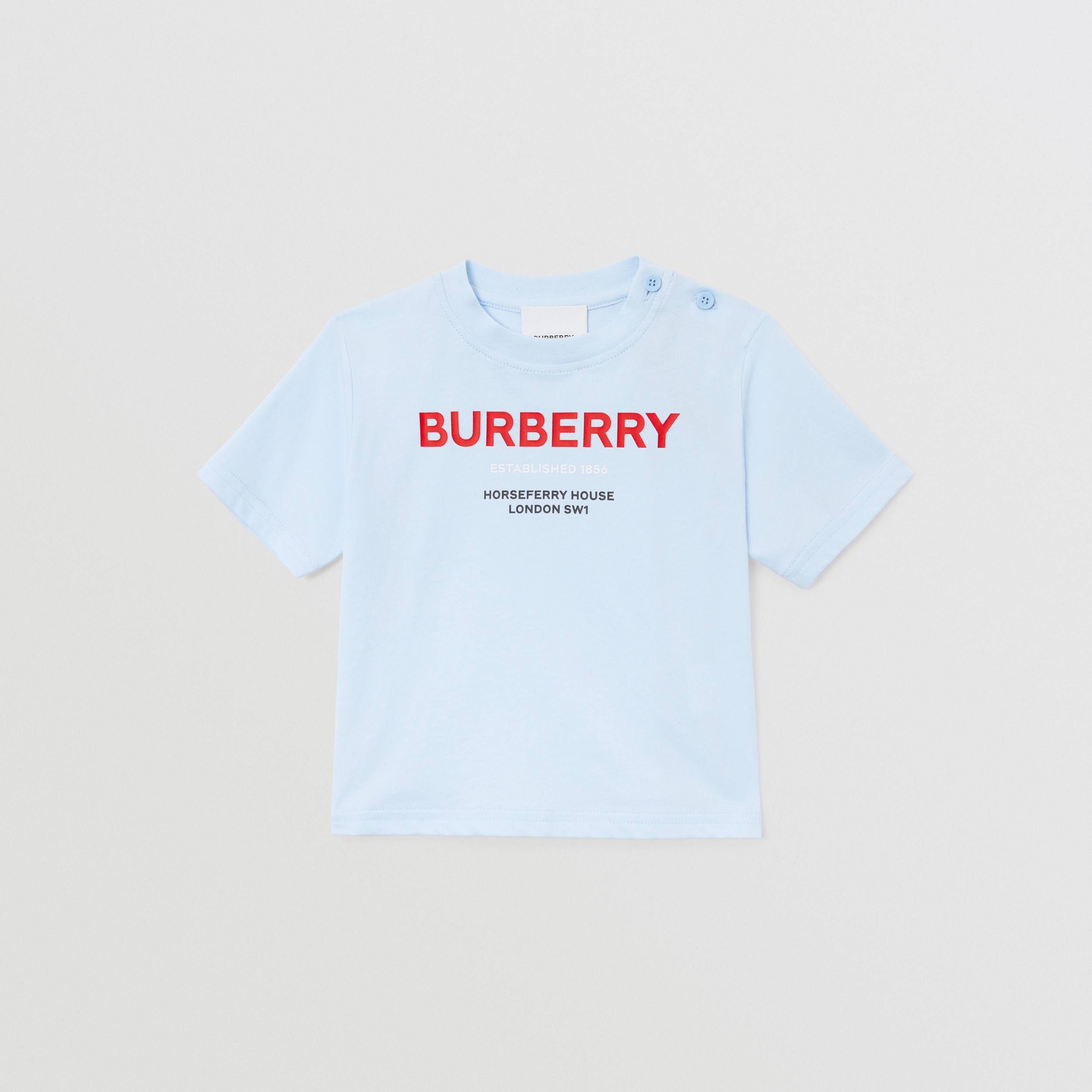 Horseferry 印花棉质 T 恤衫 (浅蓝色) - 儿童 | Burberry® 博柏利官网 - 1