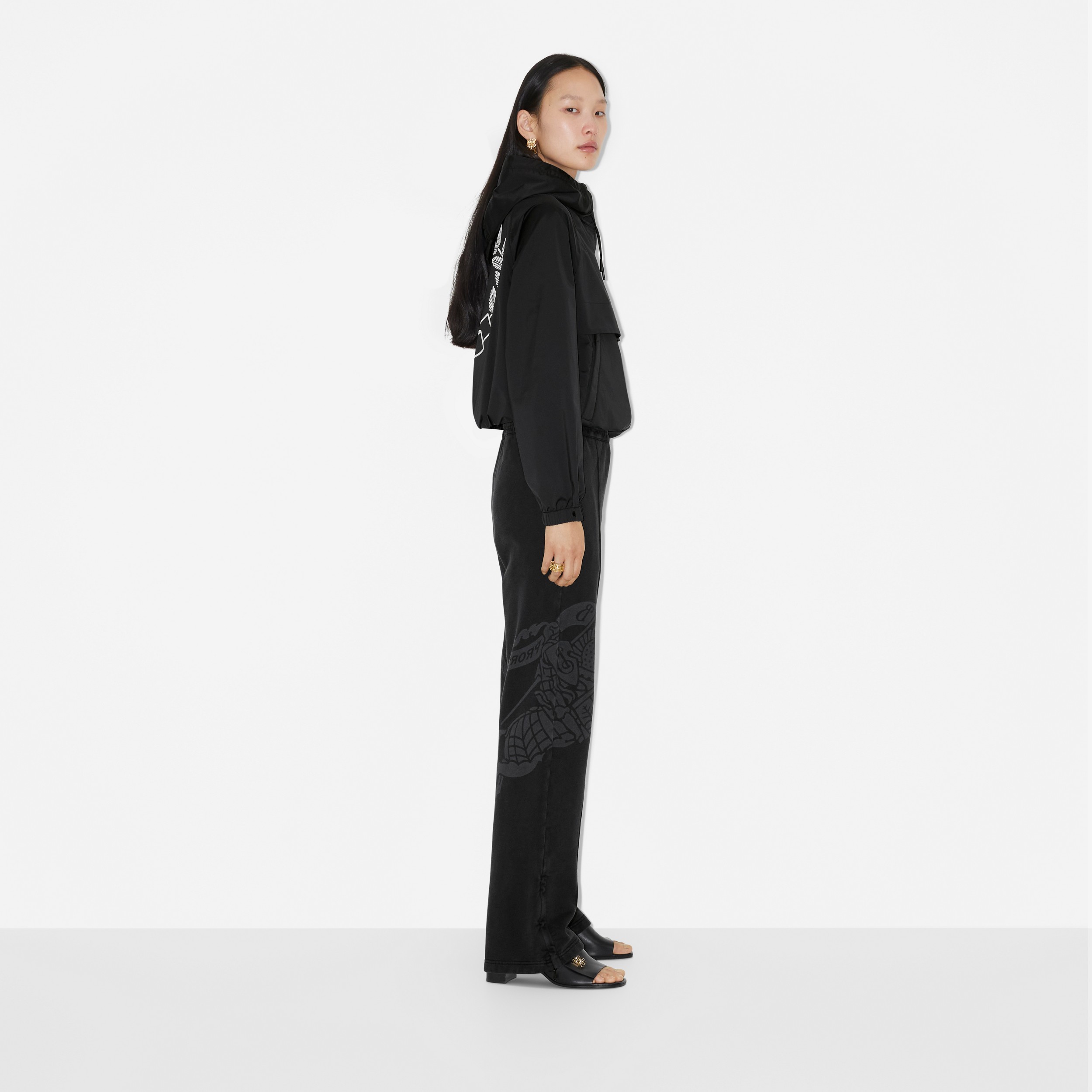 Pantalones de jogging en algodón con EKD (Negro) - Mujer | Burberry® oficial - 2