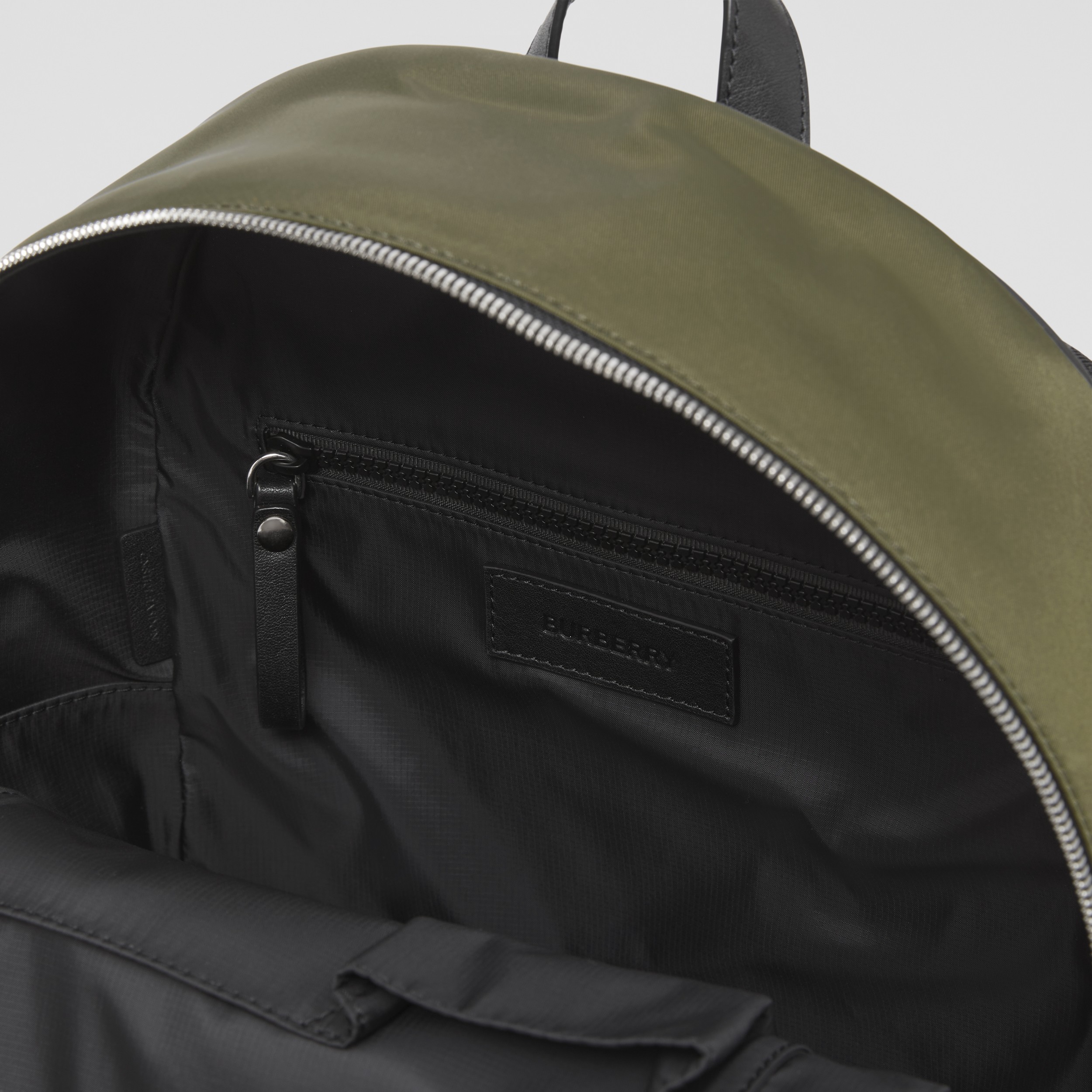 Thomas Bear Motif Nylon Backpack in Moss Green - Children | Burberry® Official - 4
