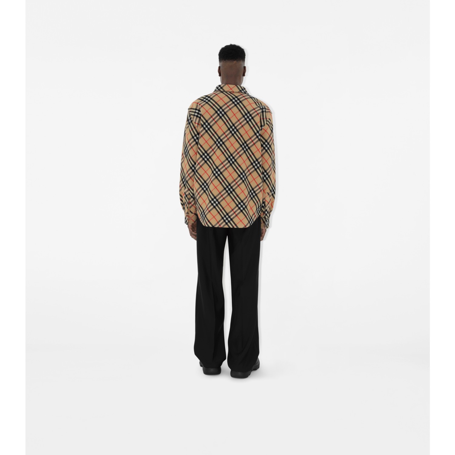 Oversized Check Wool Shirt