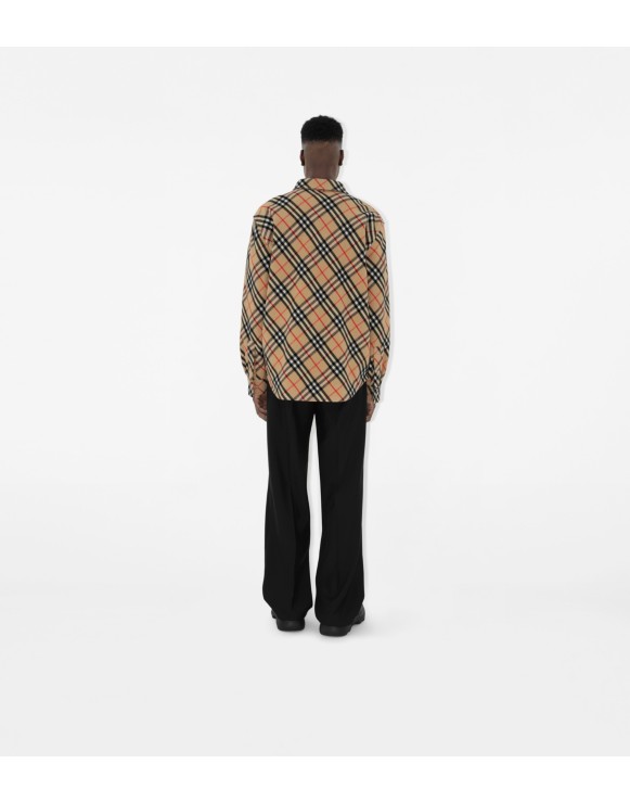Oversized Check Wool Shirt