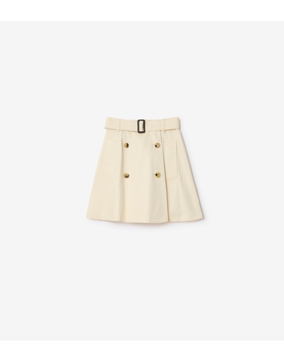 Gabardine Trench Mini Skirt