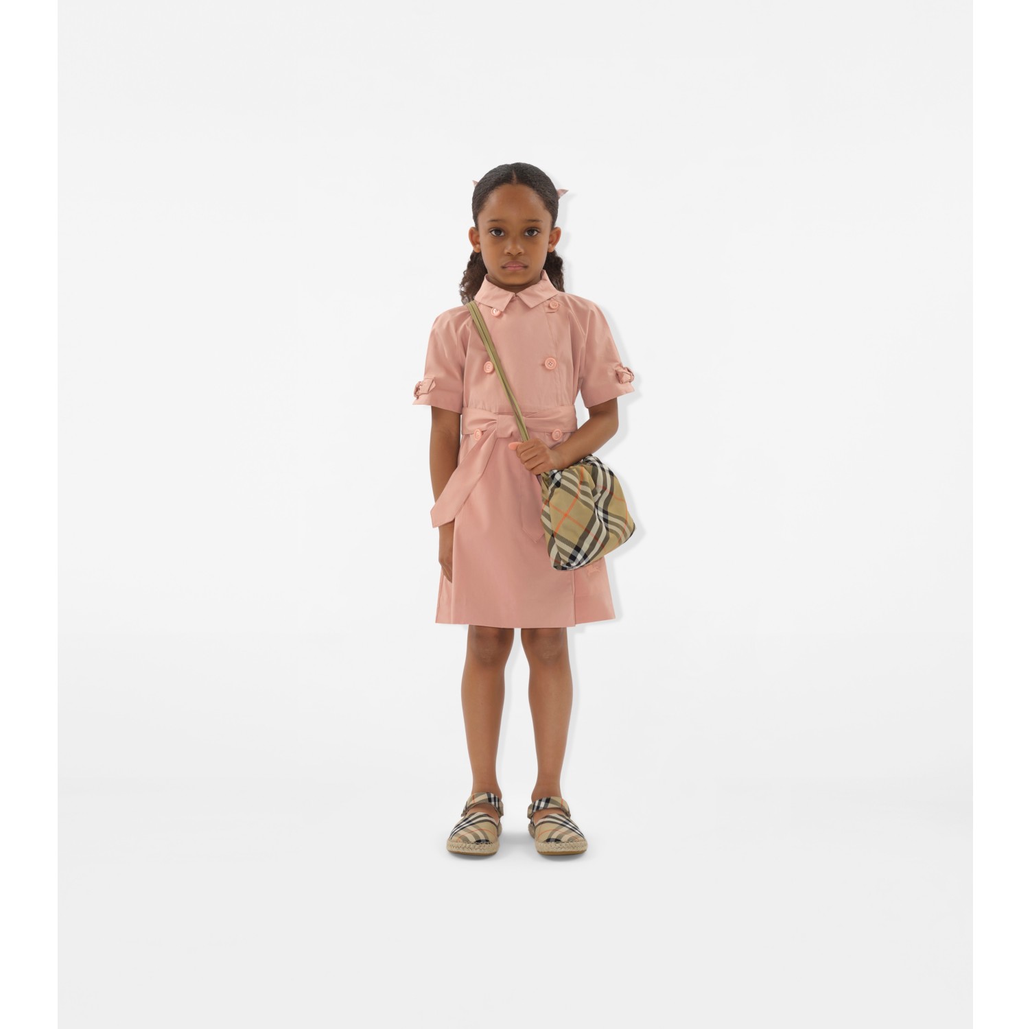 Stretch Cotton Trench Dress