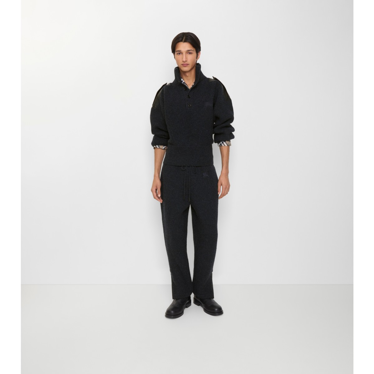  Embroidered Wool Track Pants