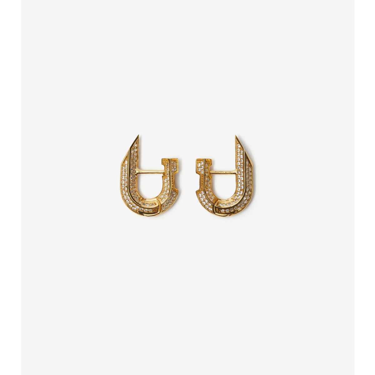  Hollow Spike Pavé Earrings