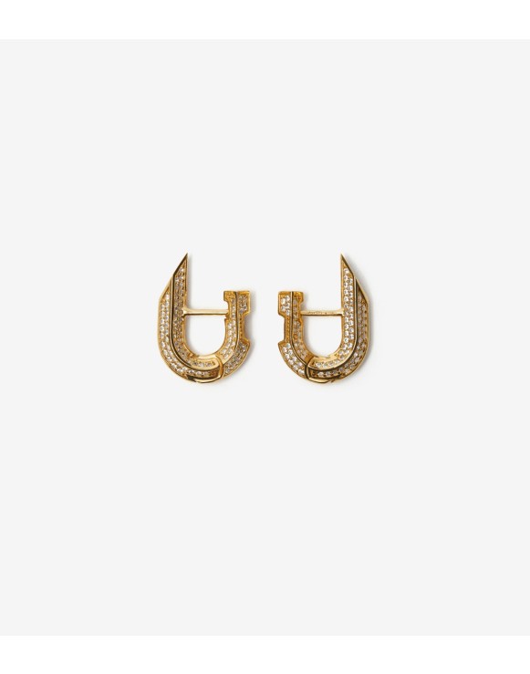 Hollow Spike Pavé Earrings