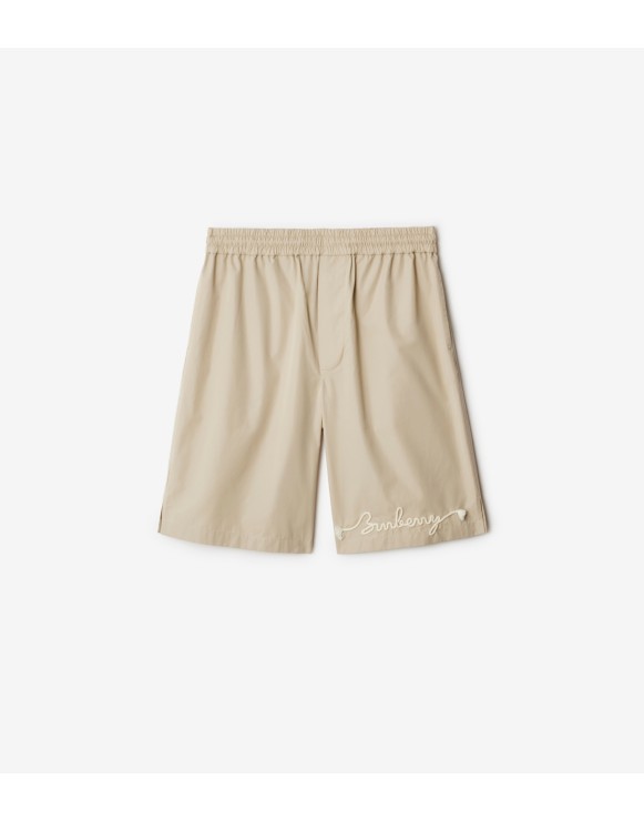Knot Logo Cotton Shorts