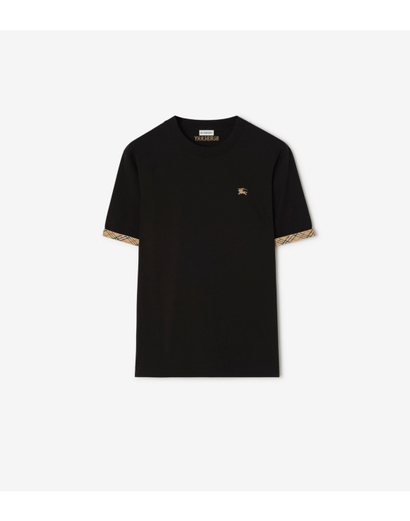T-shirt en coton avec Check