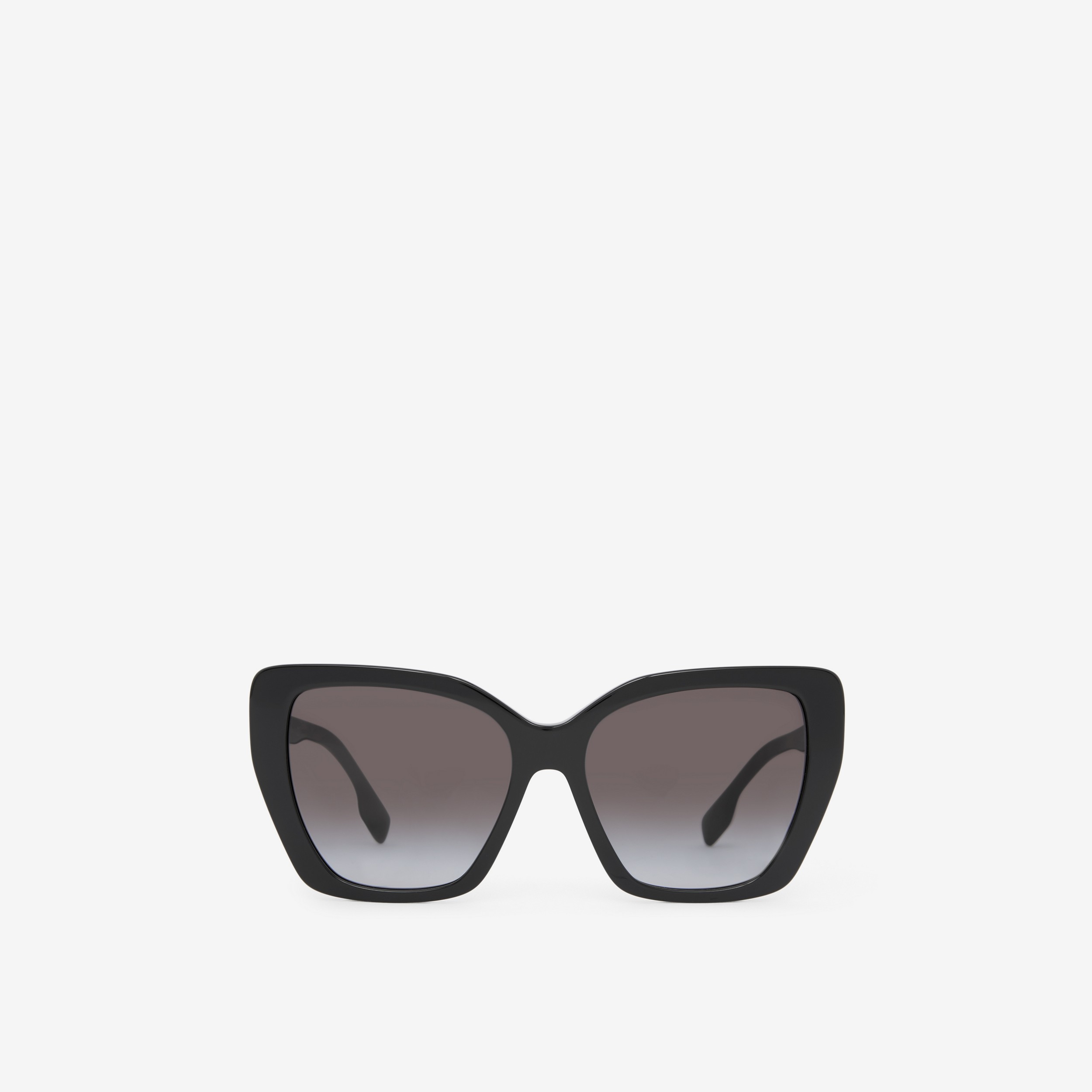 Check Cat-eye Frame Sunglasses in Black - Women | Burberry® Official - 1