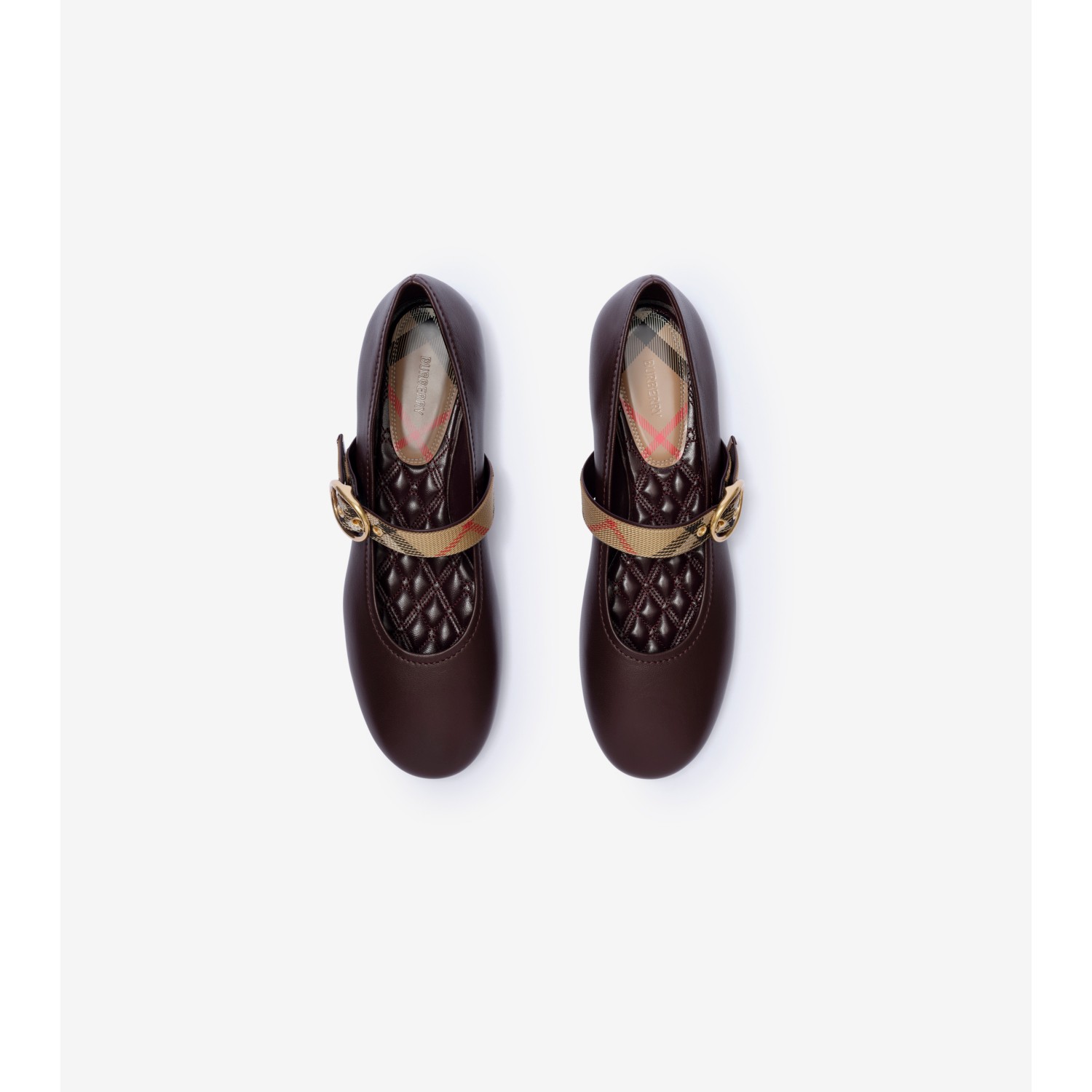 Check Strap Leather Robin Ballerinas - thumbnail 10