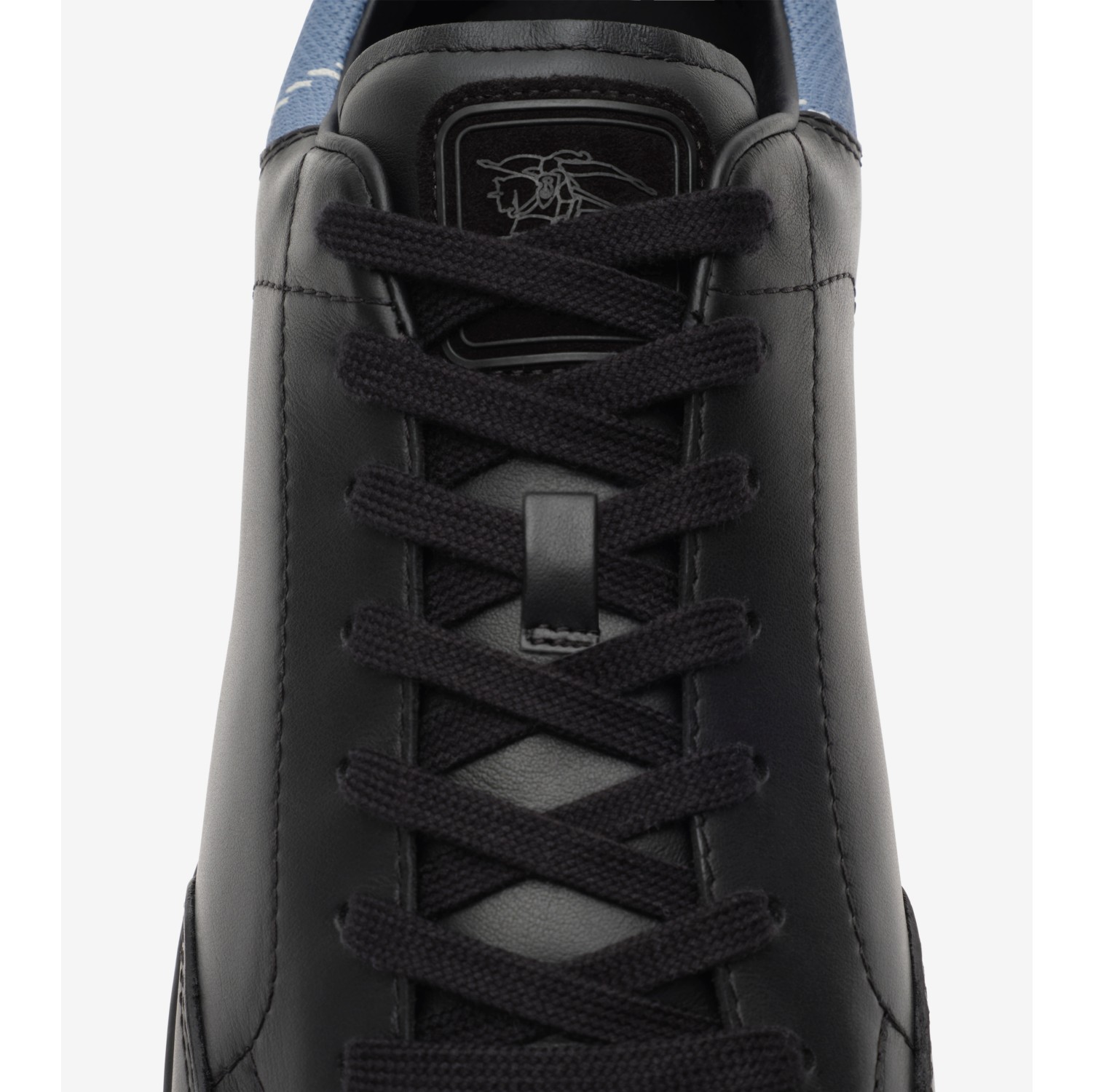 Leather Set Sneakers​ in Black/wave blue - Men | Burberry® Official