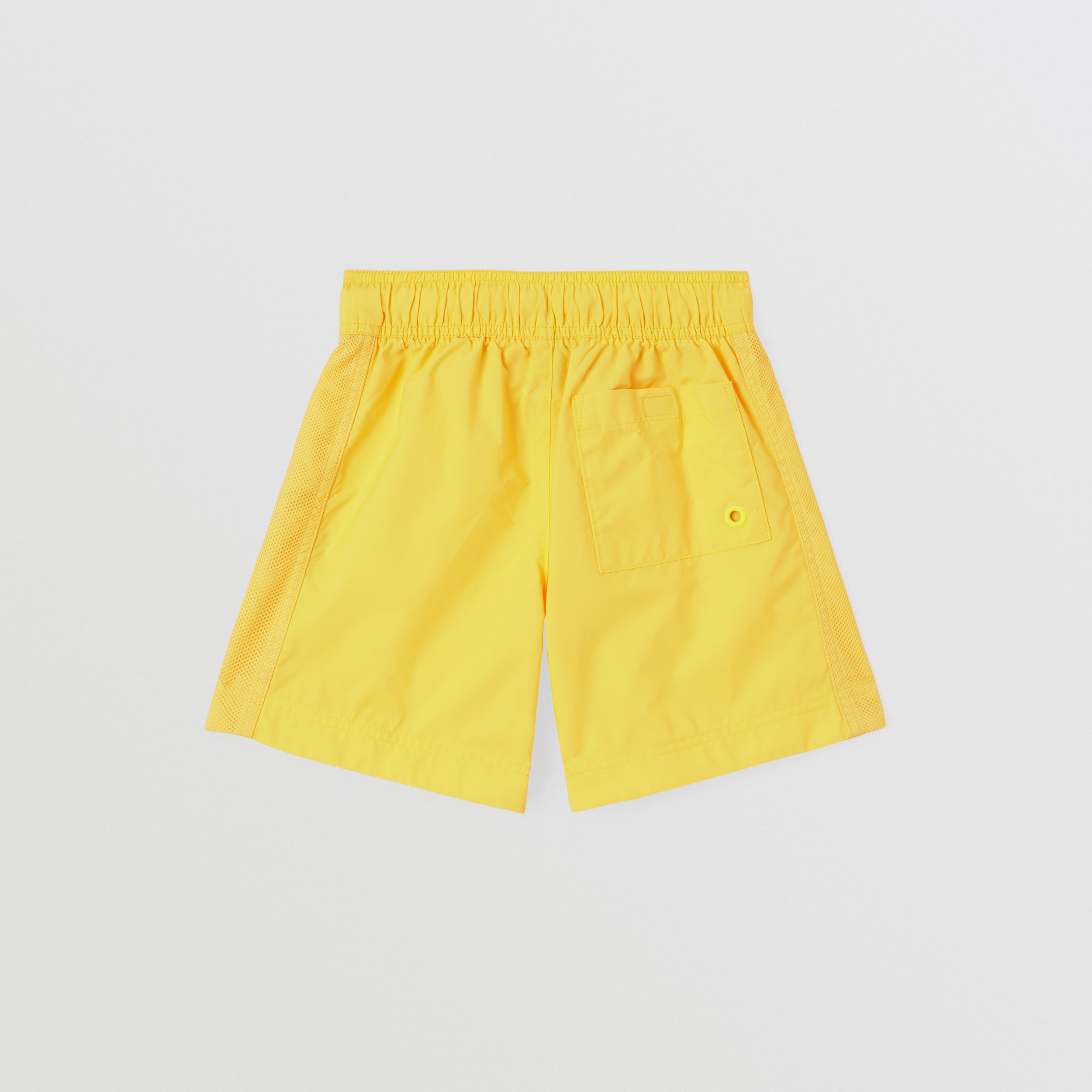 Horseferry Motif Nylon Swim Shorts in Acid Yellow - Children | Burberry® Official - 4