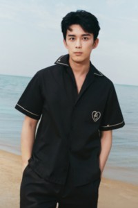 Burberry Chinese Valentine's Day Campaign featuring actor Wu Lei wearing Burberry CVD black set