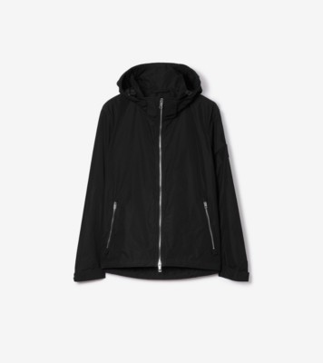 Packaway Hood Shape-memory Taffeta Jacket in Black - Men | Burberry ...