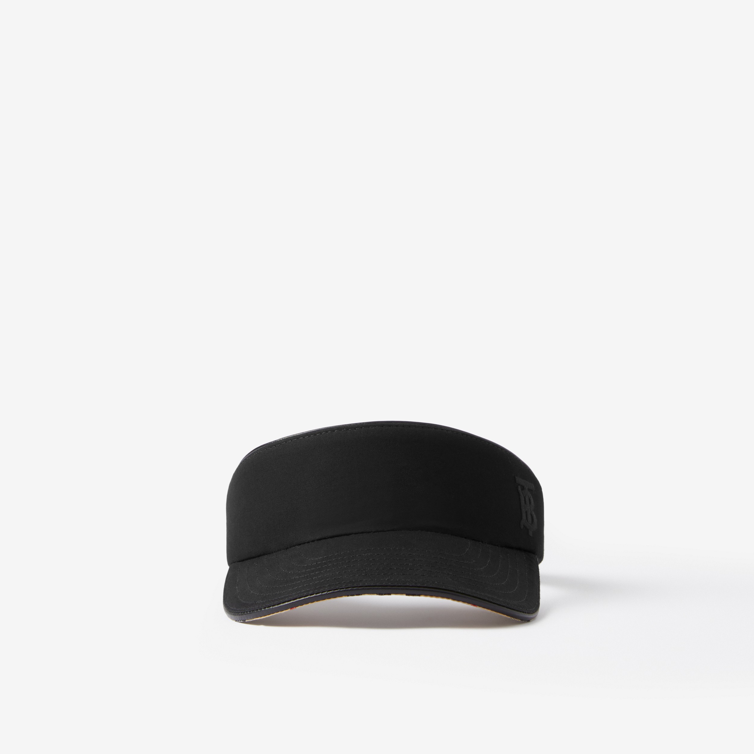 专属标识装饰轻薄嘎巴甸遮阳帽 (黑色) | Burberry® 博柏利官网 - 1
