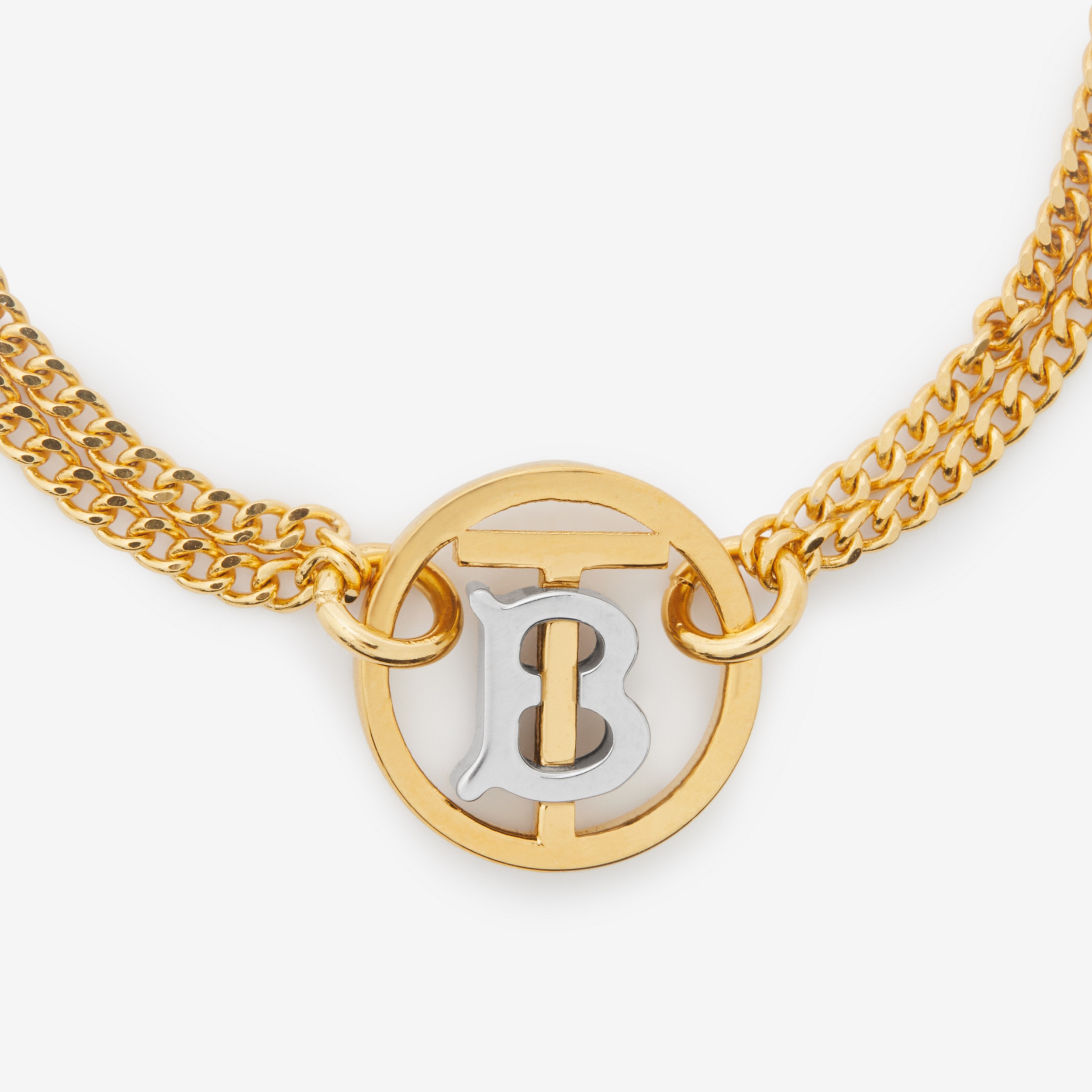 Bracelete folheado a ouro e paládio com monograma (Dourado Claro/paládio) - Mulheres | Burberry® oficial - 2