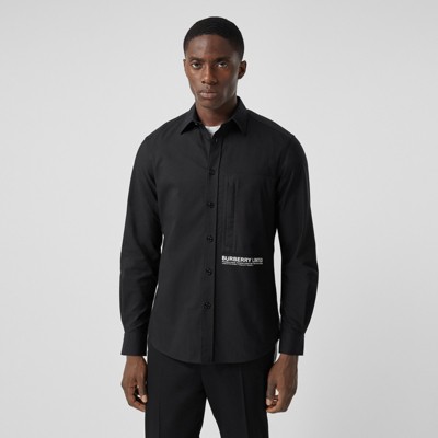 burberry shirt black men