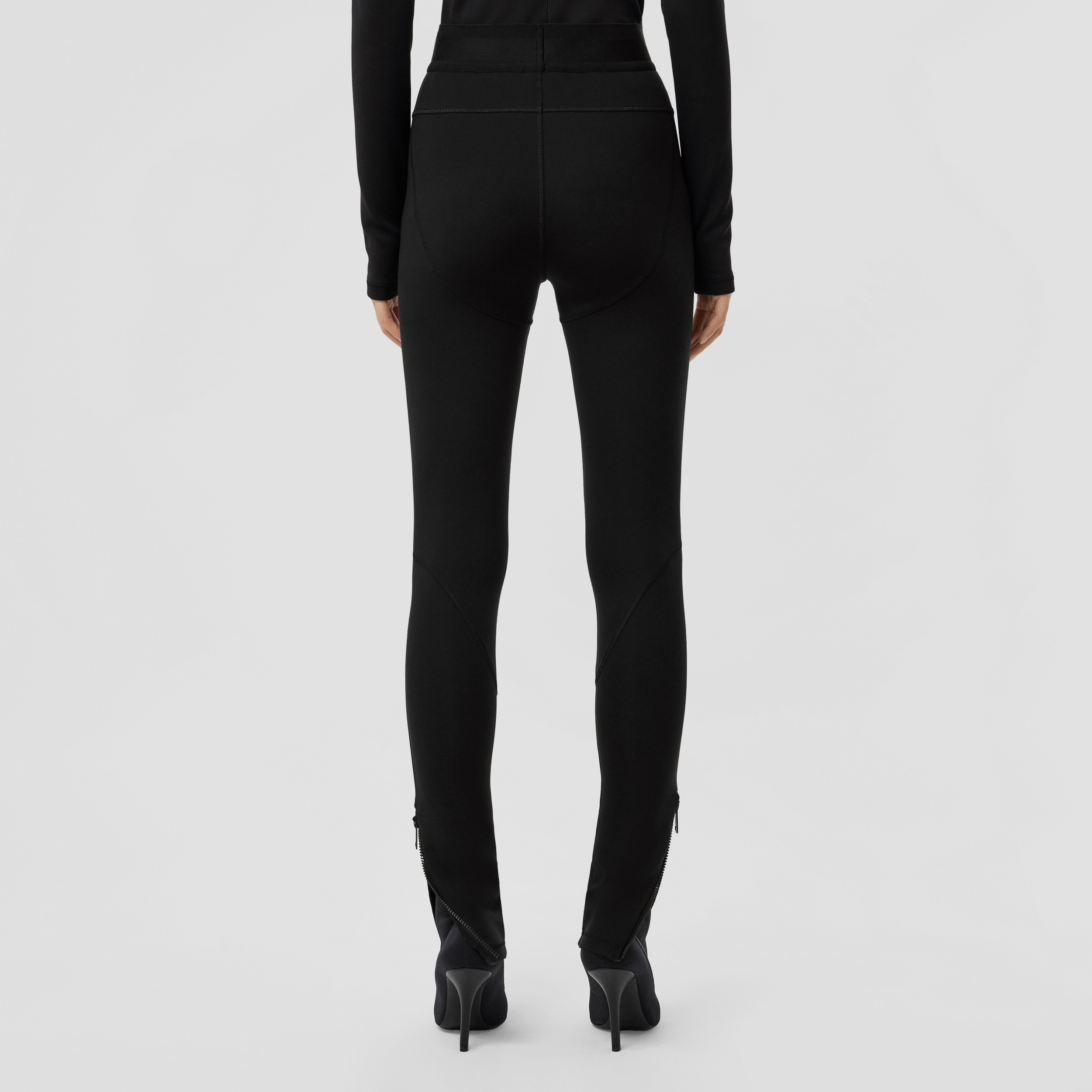 Leggings en tejido jersey elástico con logotipo (Negro) - Mujer | Burberry® oficial - 3