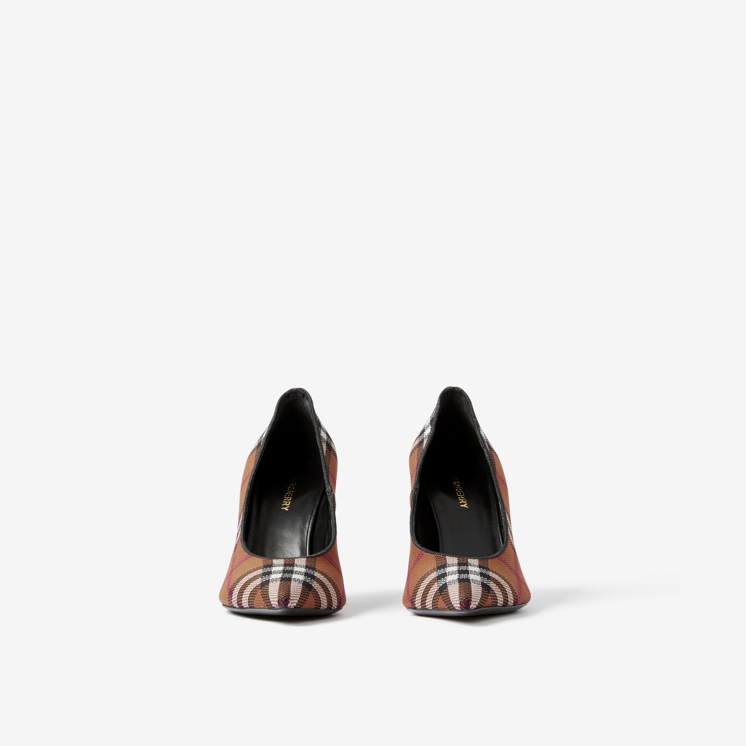 Zapatos de tacón a cuadros con puntera en pico (Marrón Abedul Oscuro) - Mujer | Burberry® oficial - 2