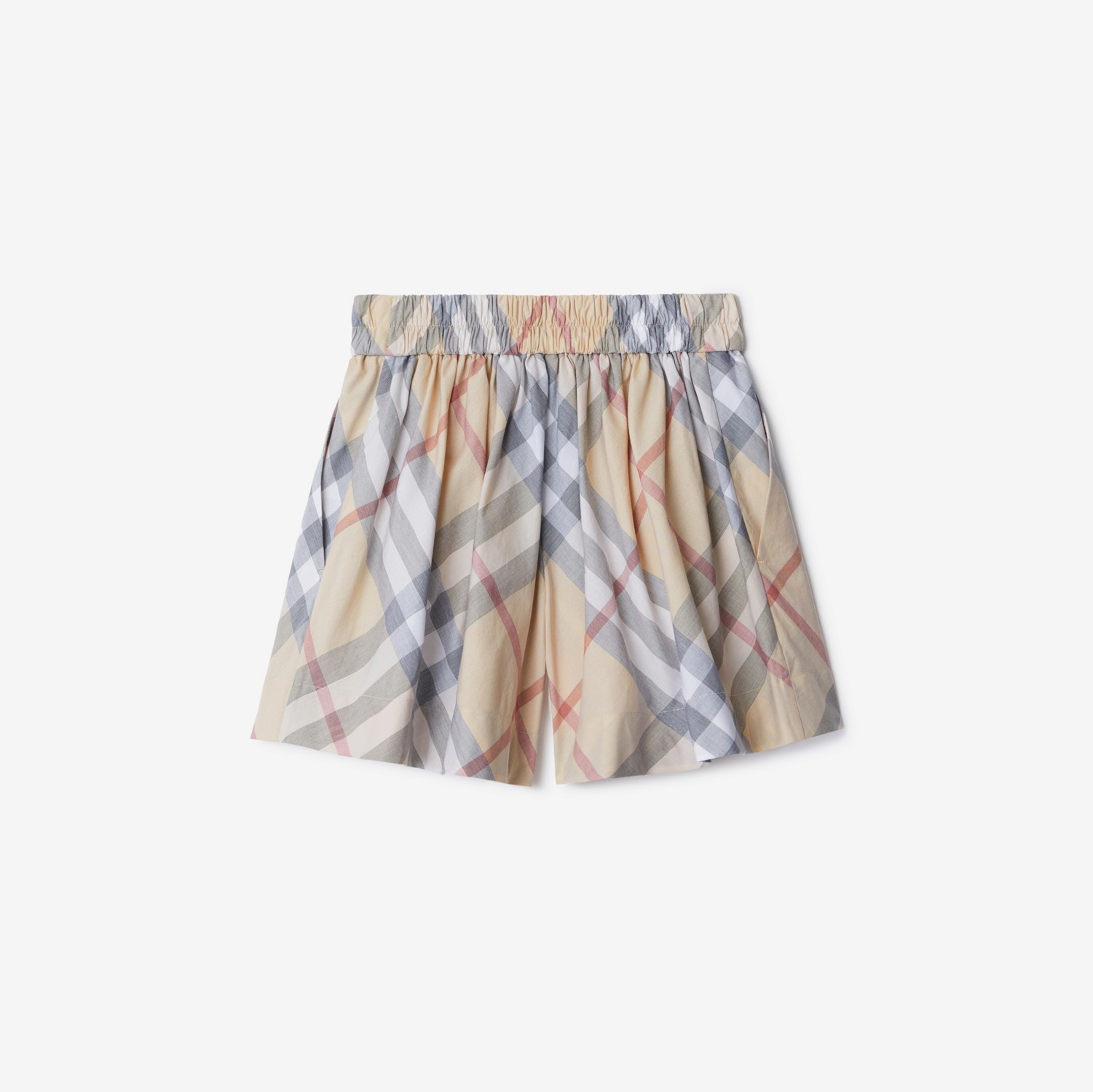 Check Cotton Shorts in Pale stone | Burberry® Official Check Cotton Shorts in Pale stone | Burberry® Official
