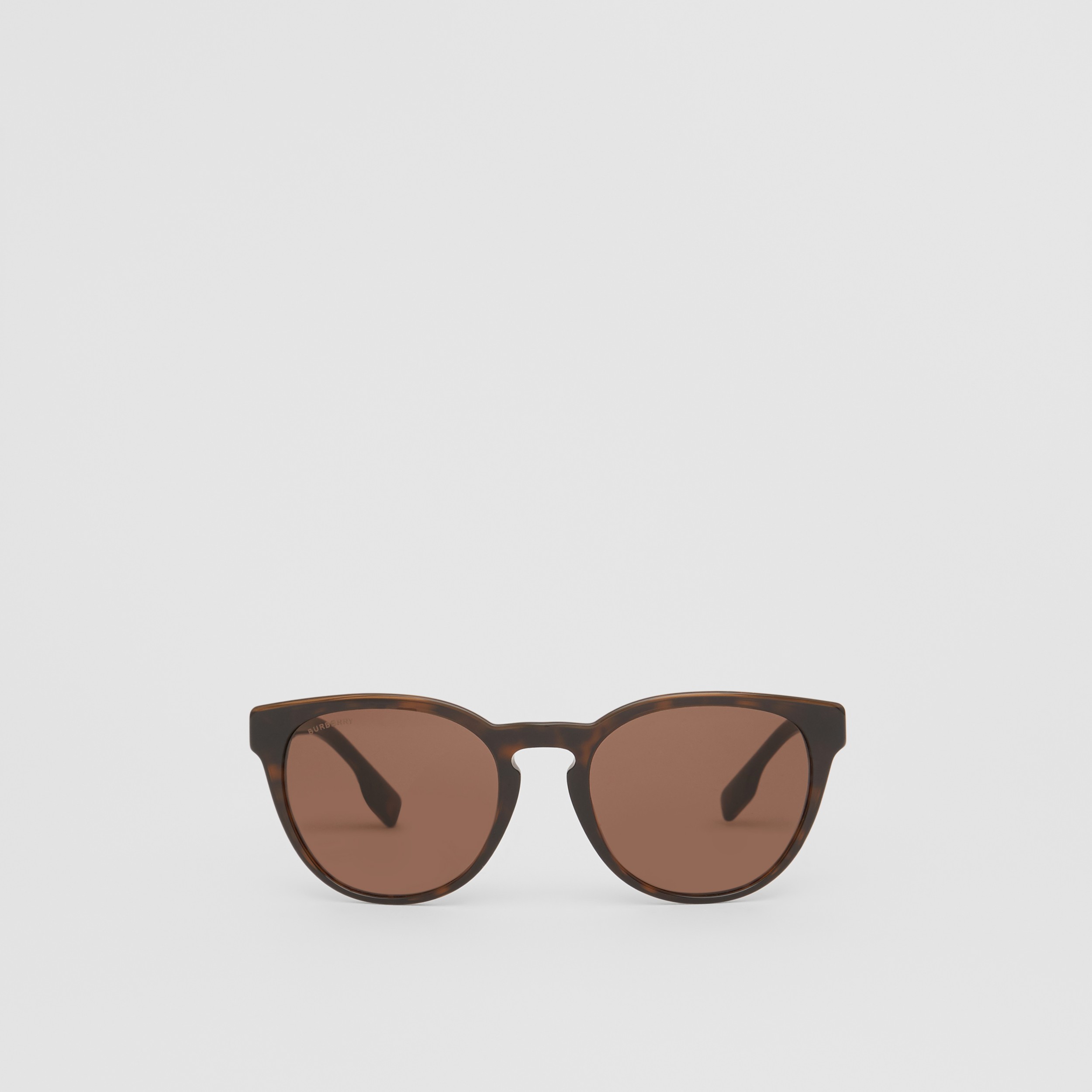 Round Frame Sunglasses In Tortoiseshell Men Burberry United States
