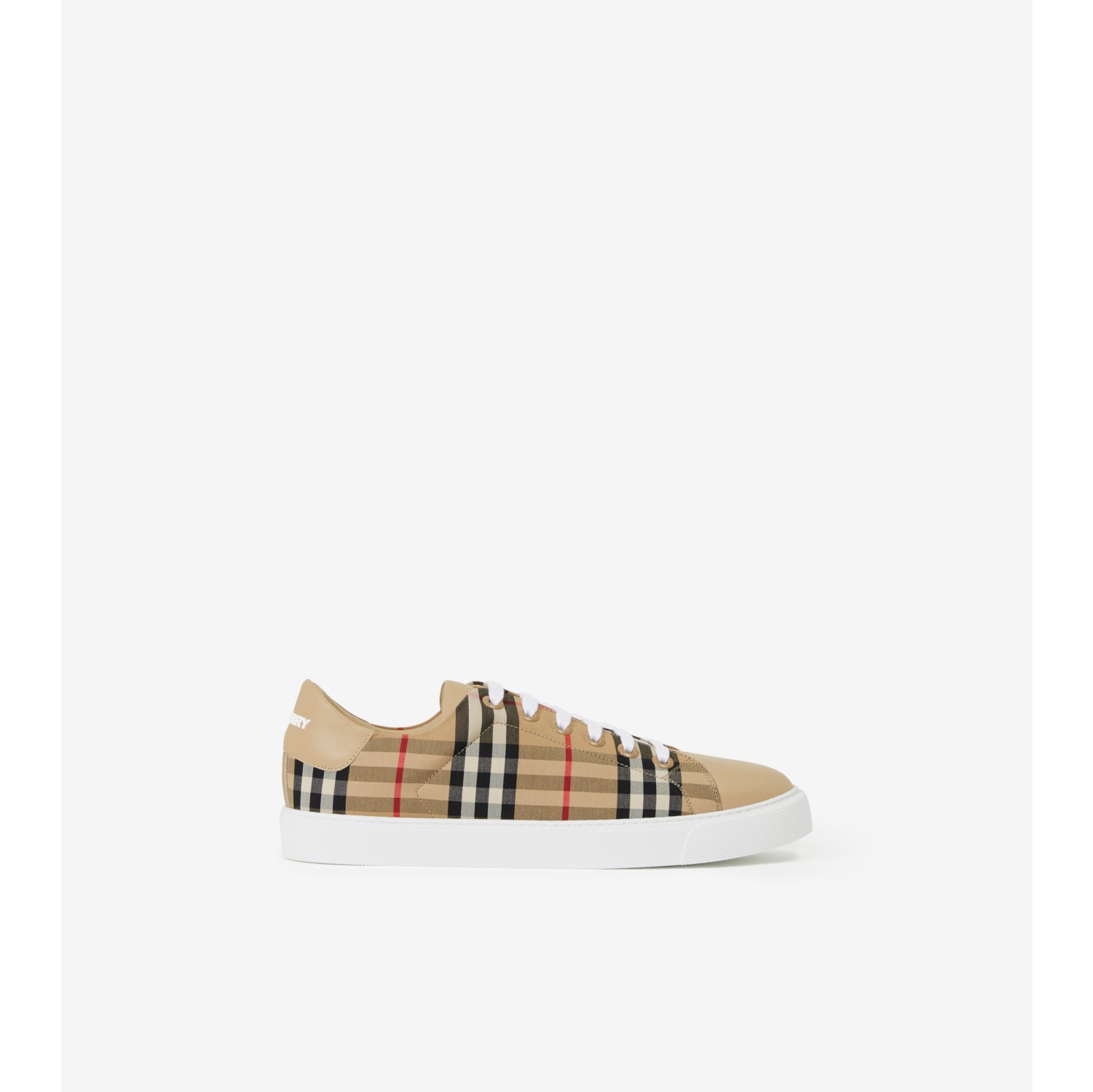 Sneakers en cuir et Vintage check