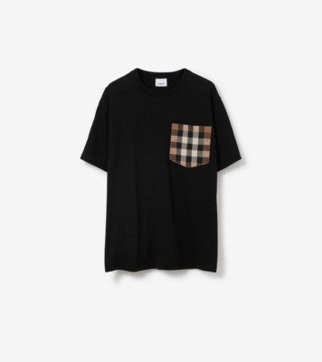 チェックポケット コットンTシャツ (ブラック) - ウィメンズ | Burberry®公式サイト