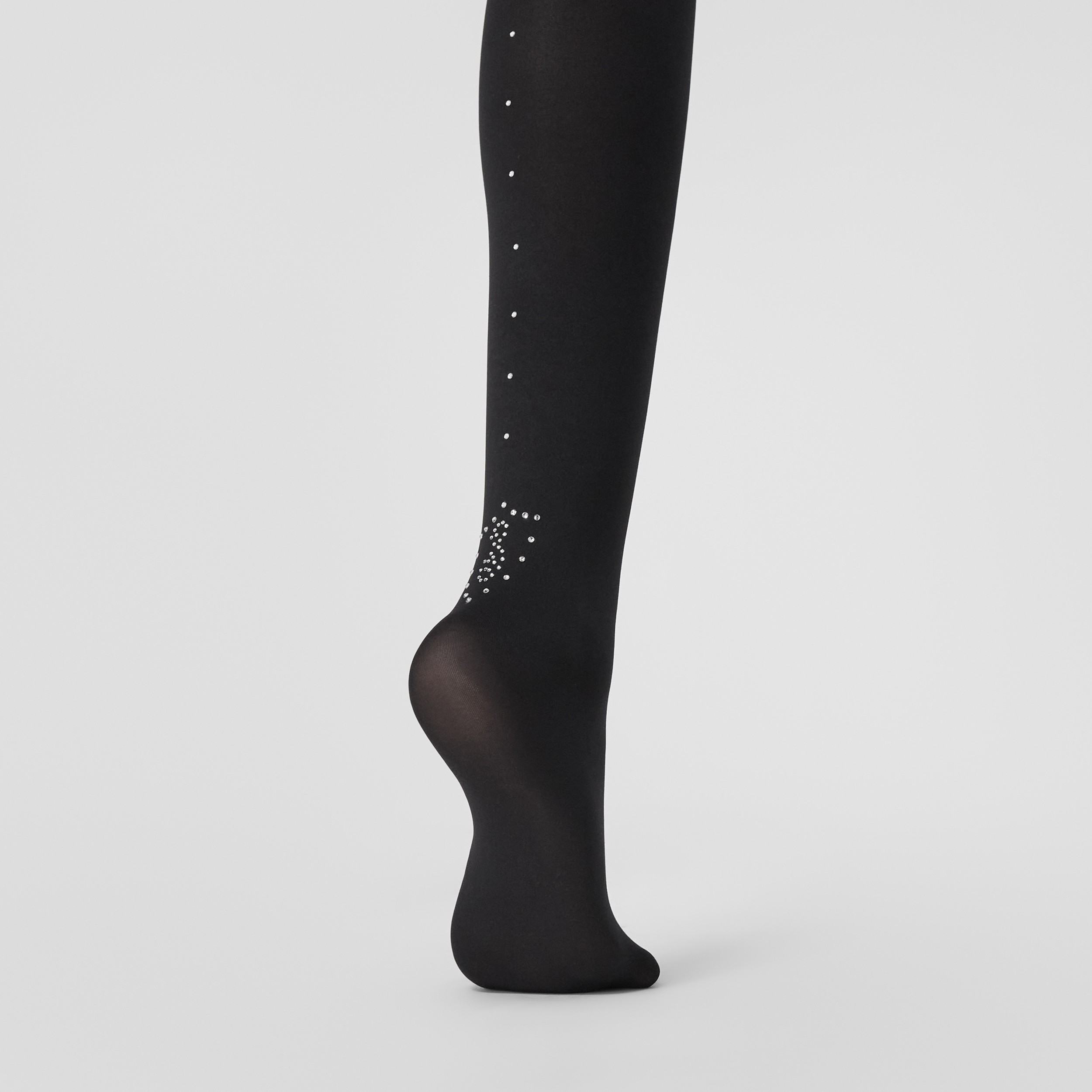 Crystal Letter Graphic Tights in Black - Women | Burberry® Official - 3
