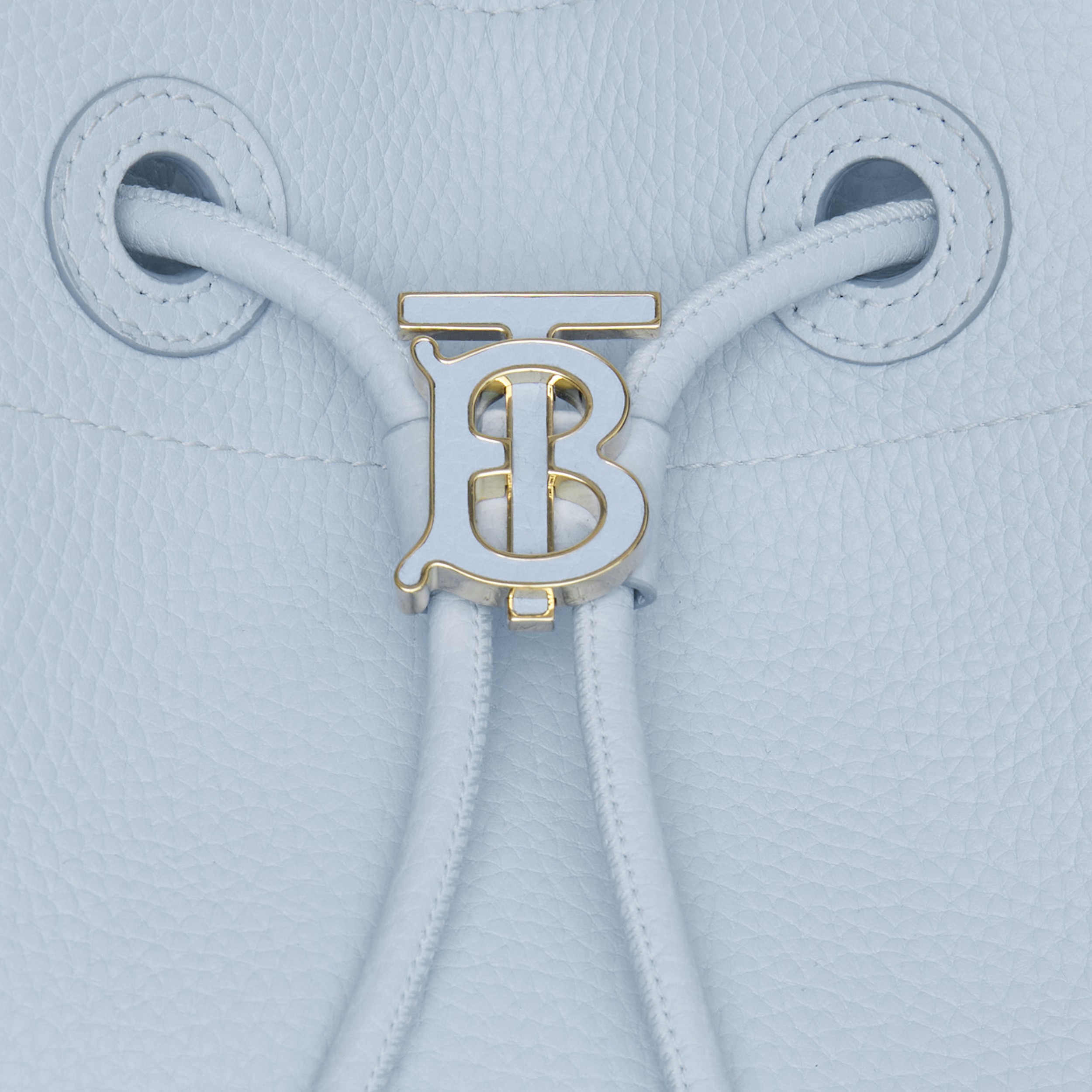 Grainy Leather Small TB Bucket Bag in Pale Blue - Women | Burberry® Official - 2