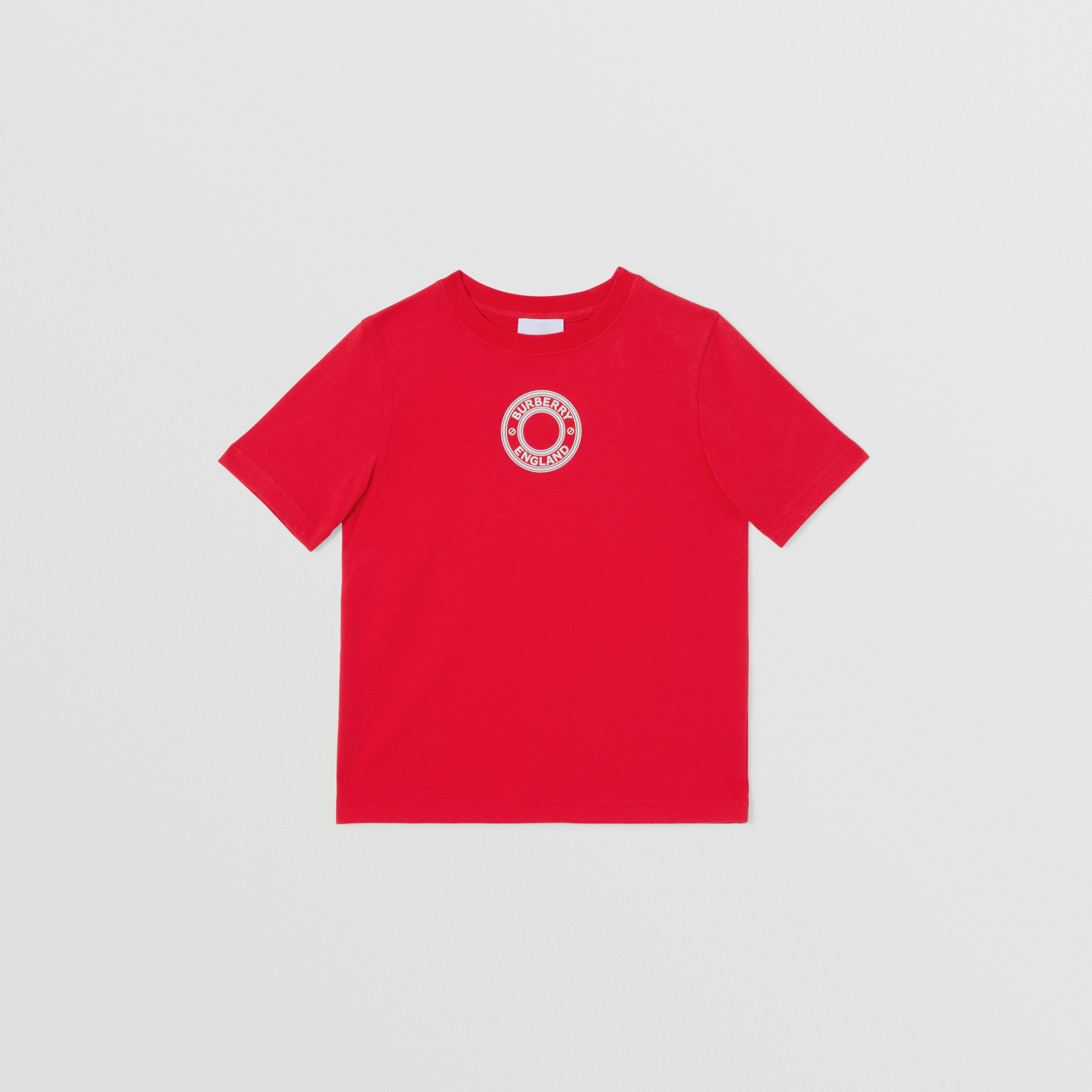 Logo Graphic Cotton T-shirt in Bright Red | Burberry® Official - 1