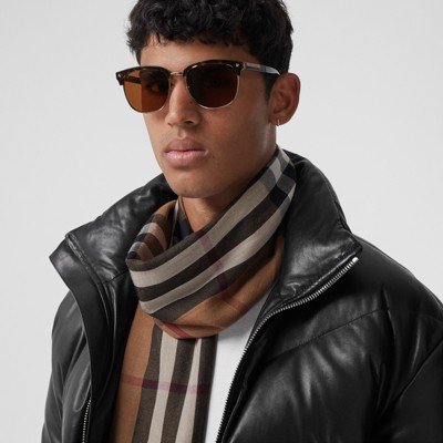 burberry lightweight check cashmere scarf