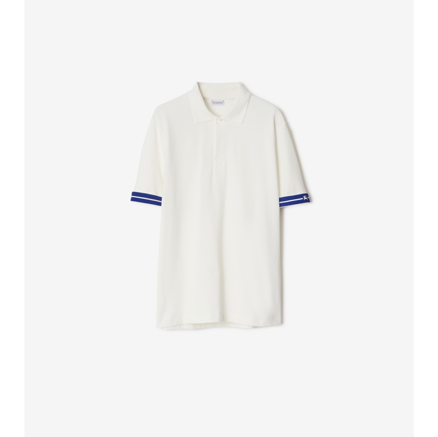 Cotton Polo Shirt in Chalk - Men | Burberry® Official