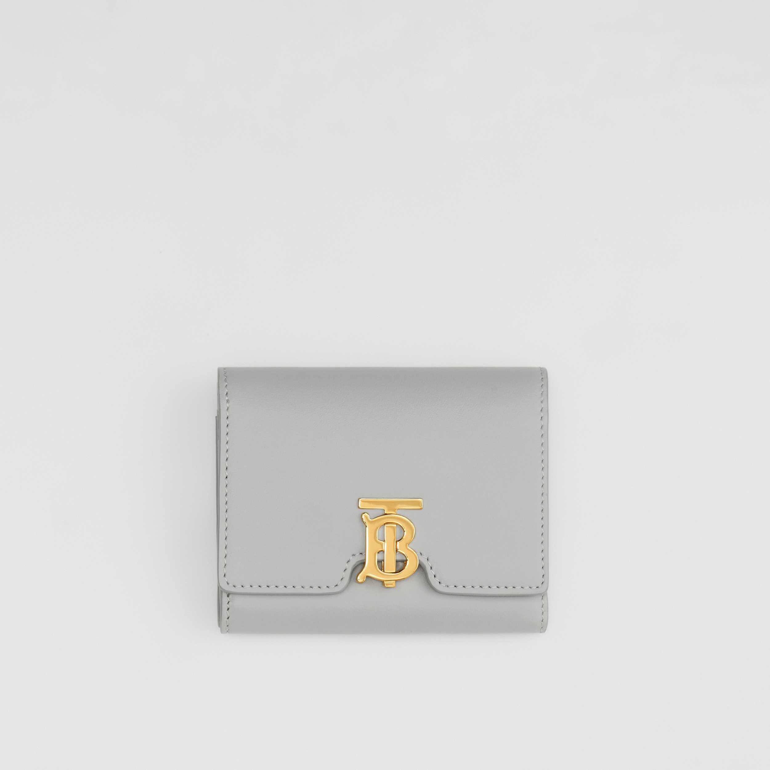 Monogram Motif Leather Folding Wallet in Heather Melange - Women | Burberry® Official - 1