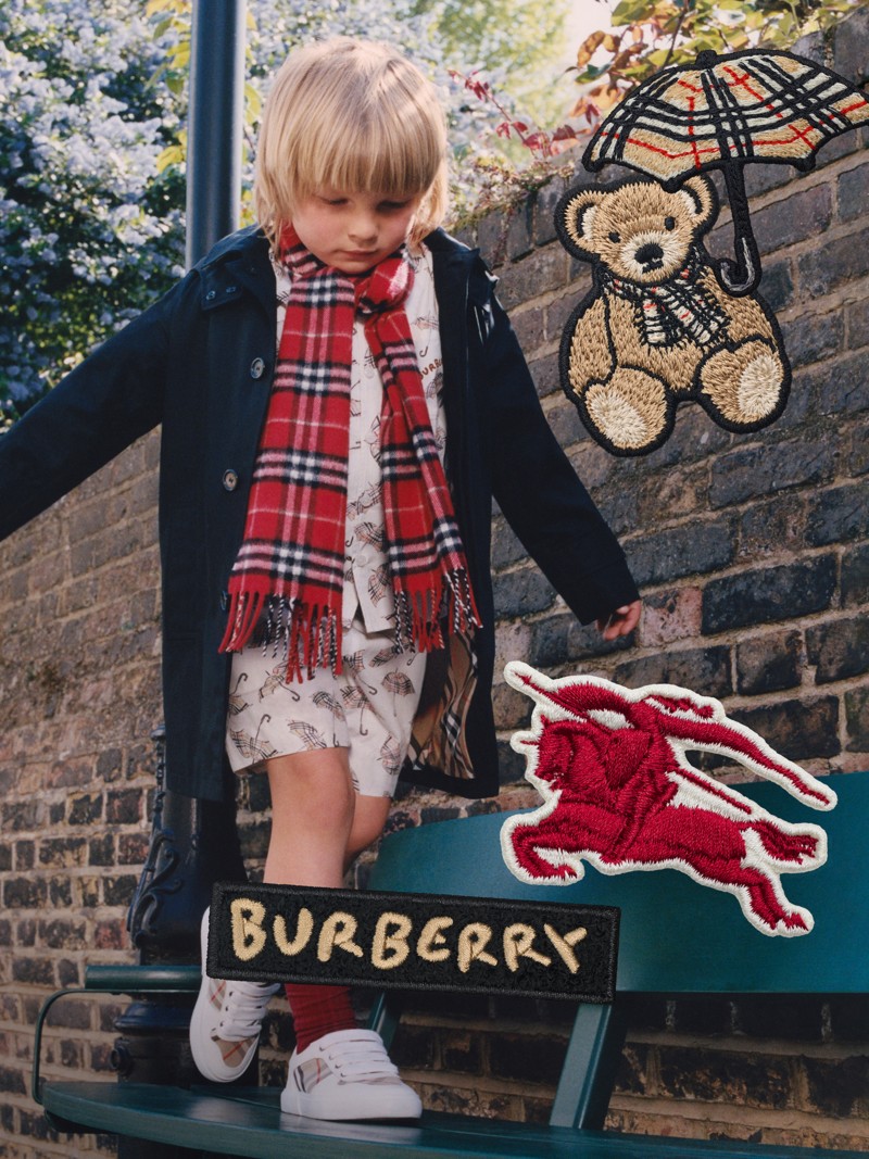 Boy wearing Red Check Scarf