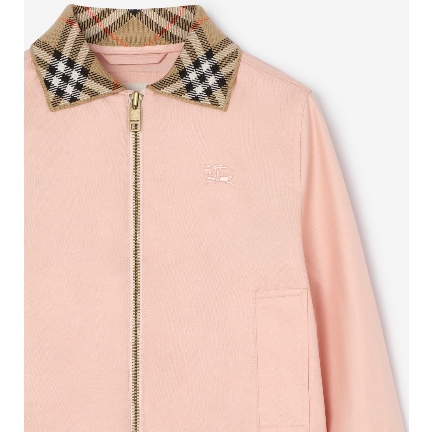Cotton Hayfield Harrington Jacket in Archive pink | Burberry® Official