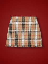 Archive Beige Check Bouclé Mini Skirt
