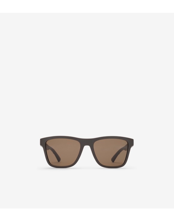 텍스처 체크 스퀘어 선글라스