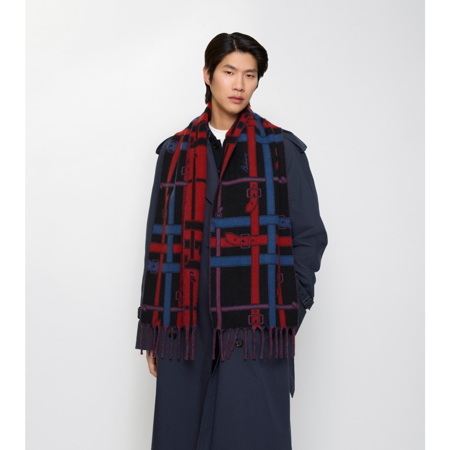 Belt Check Cashmere Scarf