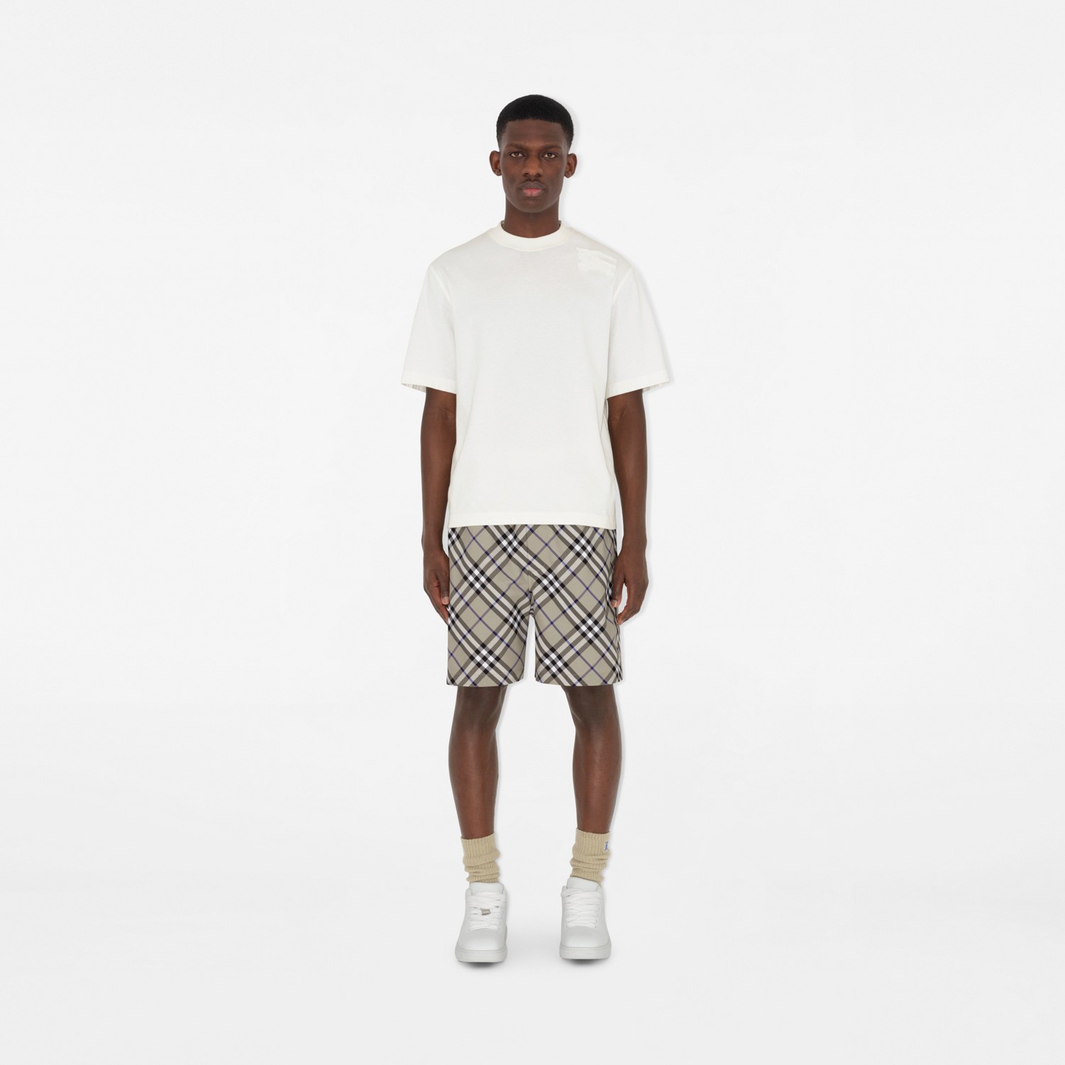 チェック ショートパンツ (ライケン) - メンズ | Burberry®公式 チェック ショートパンツ (ライケン) - メンズ | Burberry®公式