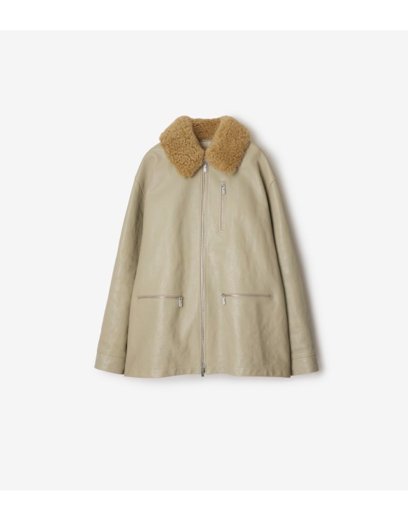 Short Leather Car Coat