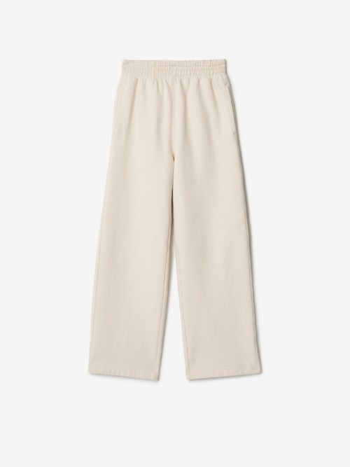 Shop Burberry Cotton Track Pants In Soap