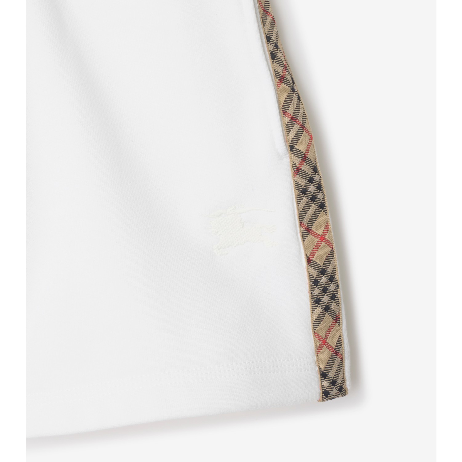 Check Trim Cotton Shorts