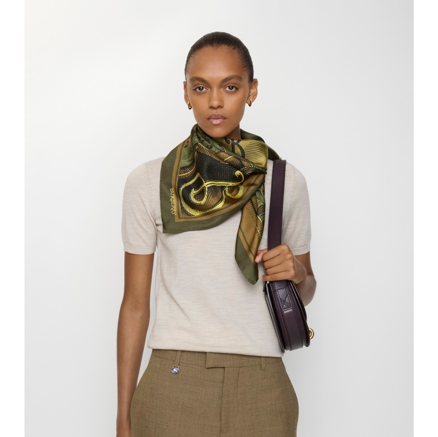 Etched Knight Silk Scarf