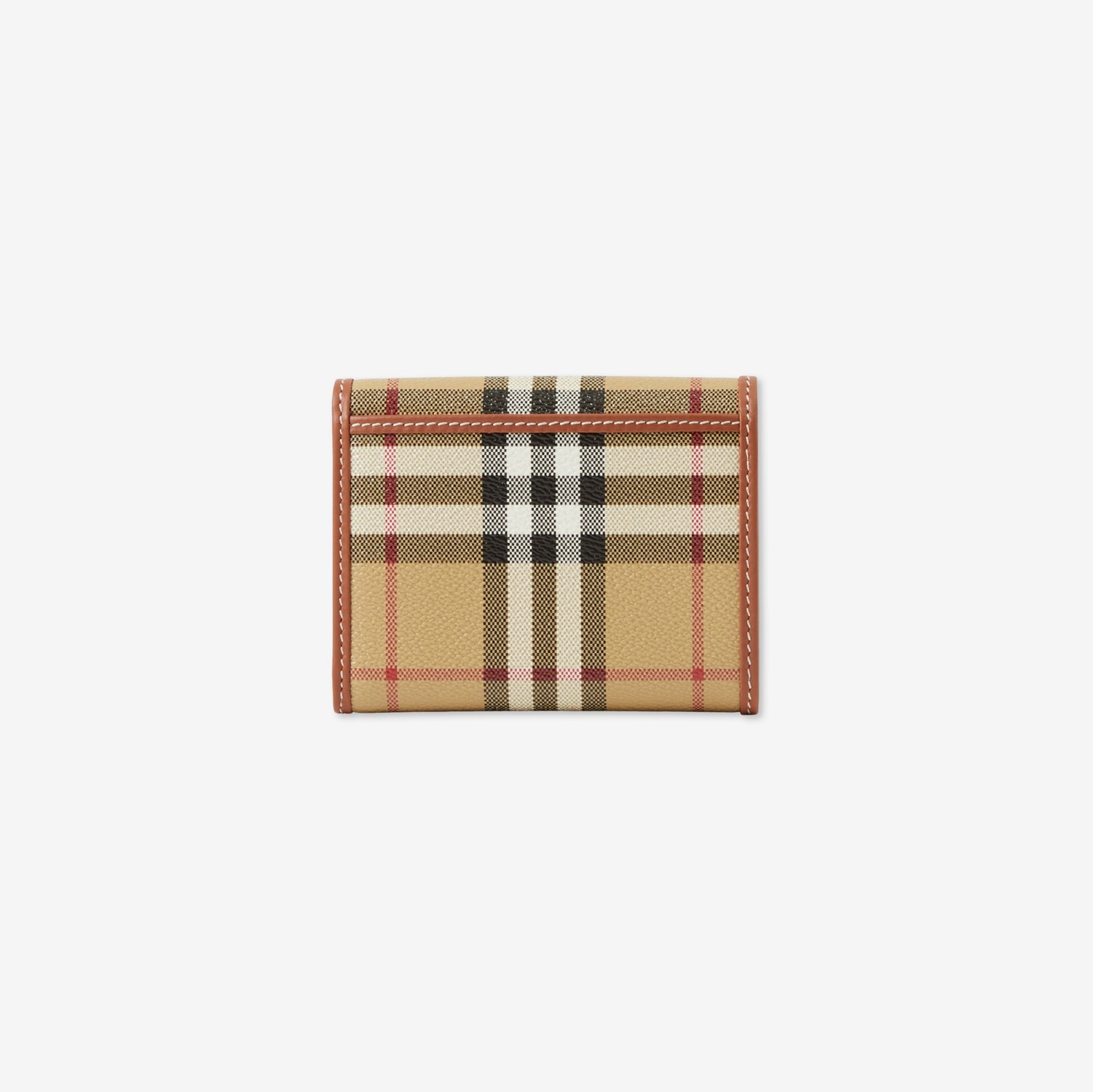 Check and Leather Small Folding Wallet in Archive beige - Women, Vintage Check | Burberry® Official